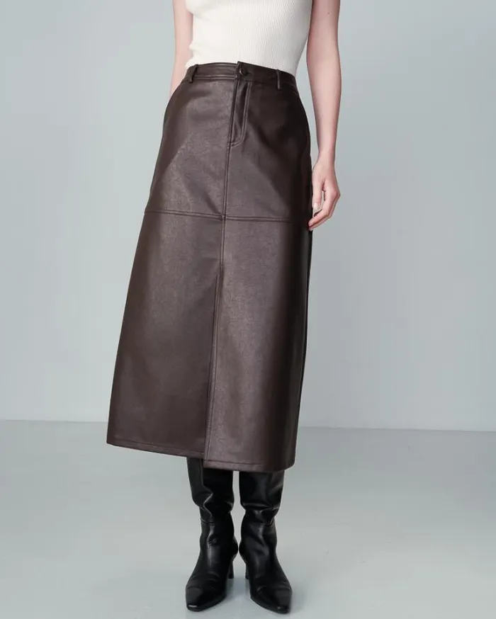 Grace and Mila Midi Skirts SKIRT CHOCOLAT NORY 8211 Shop