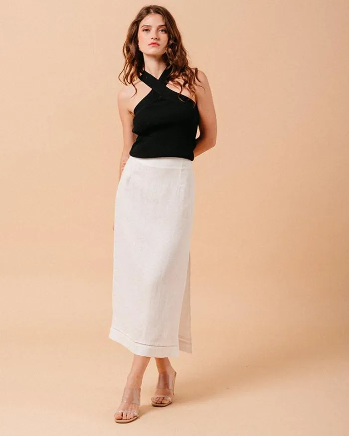 Grace and Mila Midi Skirts SKIRT ECRU MERITE 8211 Shop