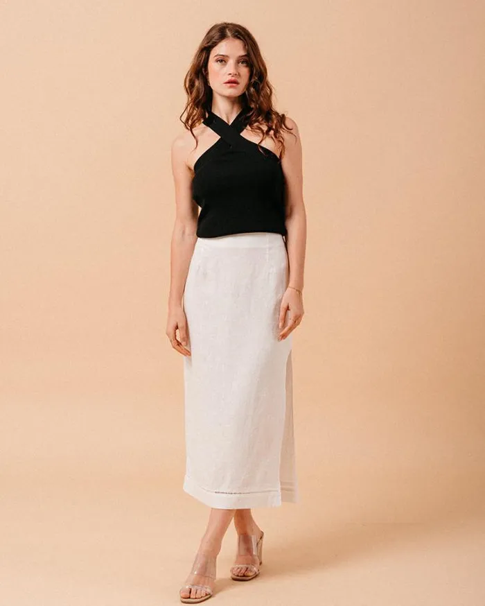 Grace and Mila Midi Skirts SKIRT ECRU MERITE 8211 Shop