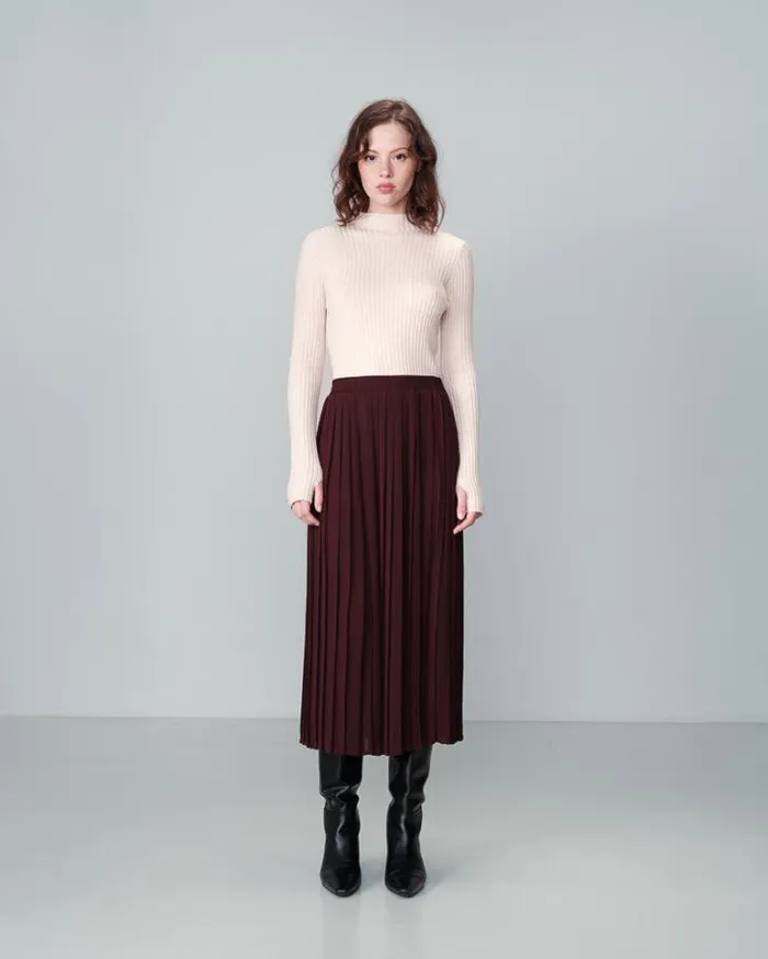 Grace and Mila Midi Skirts SKIRT PRUNE NINON 8211 Shop