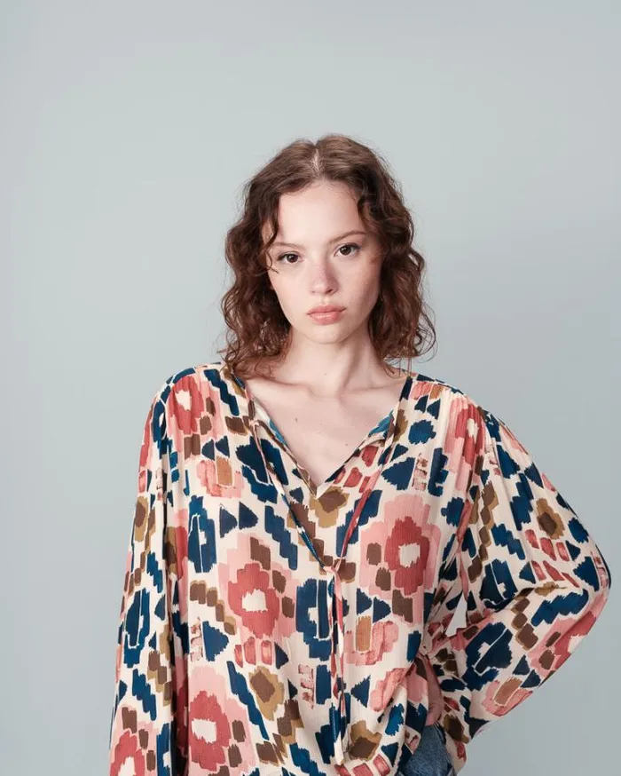 Grace and Mila Patterned Blouses SHIRT BEIGE NOLENE 8211 Shop