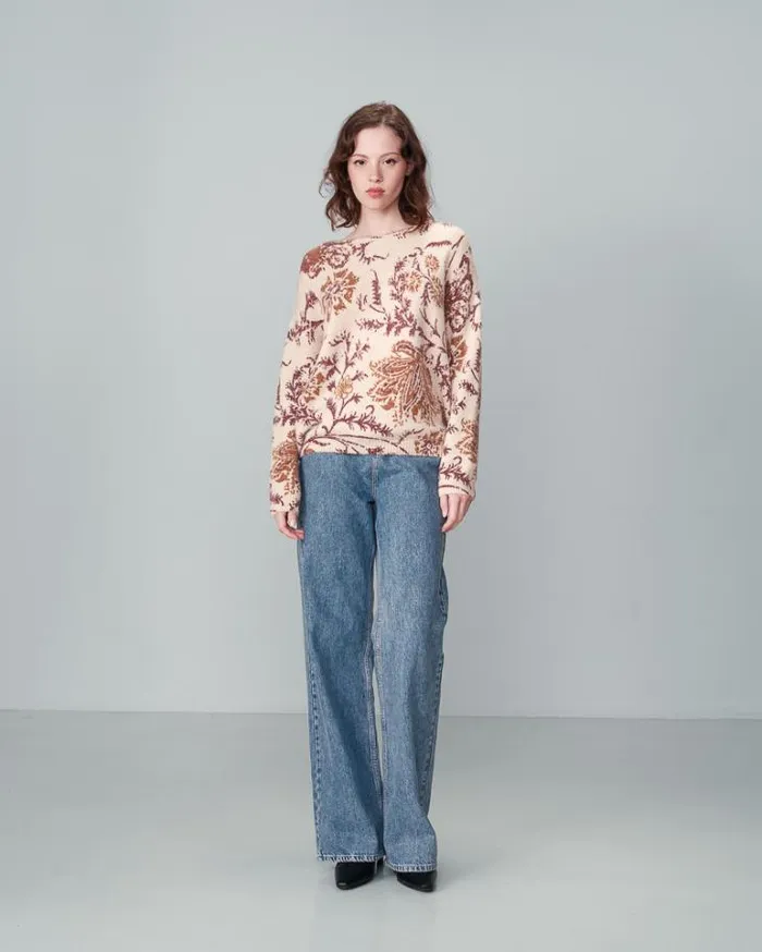 Grace and Mila Patterned Sweaters PULL BEIGE NALA 8211 Shop