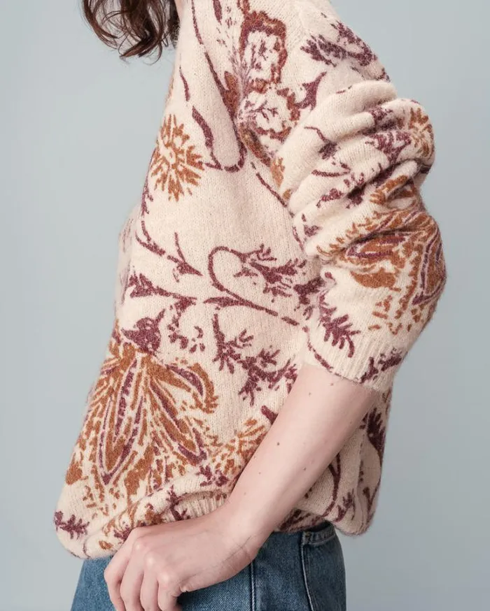 Grace and Mila Patterned Sweaters PULL BEIGE NALA 8211 Shop