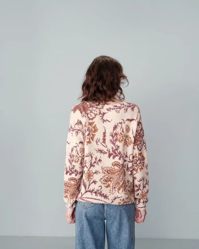 Grace and Mila Patterned Sweaters PULL BEIGE NALA 8211 Shop