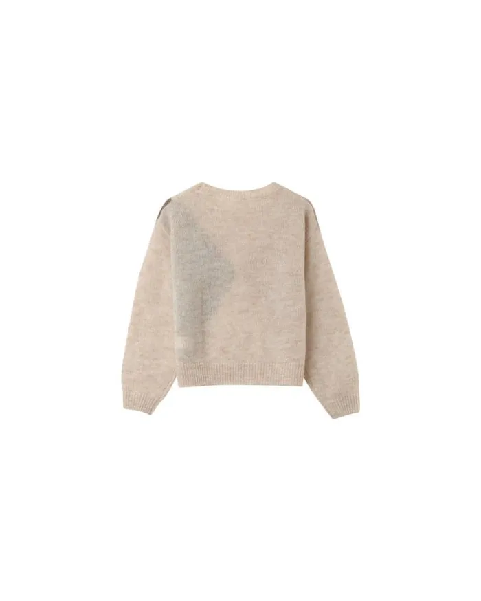 Grace and Mila Patterned Sweaters SWEATER BEIGE NANSE 8211 Shop