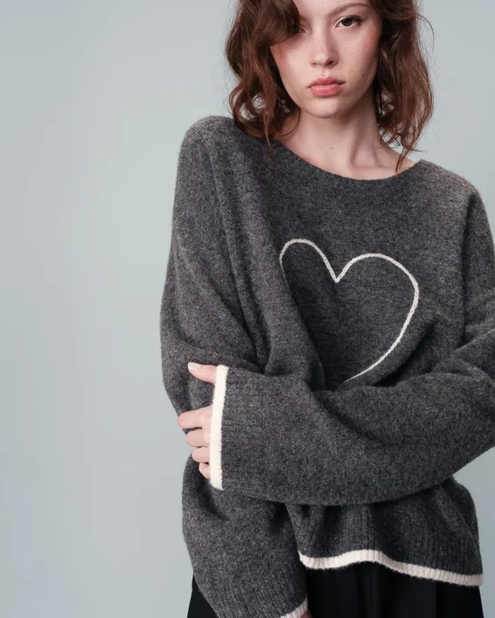 Grace and Mila Patterned Sweaters SWEATER GRIS NAMASTE 8211 Shop