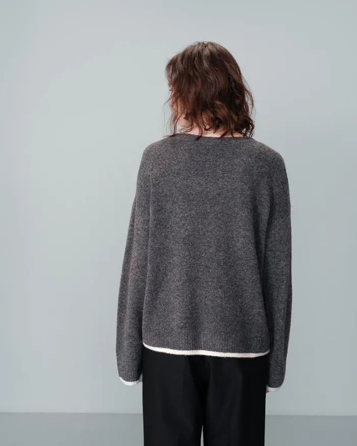 Grace and Mila Patterned Sweaters SWEATER GRIS NAMASTE 8211 Shop