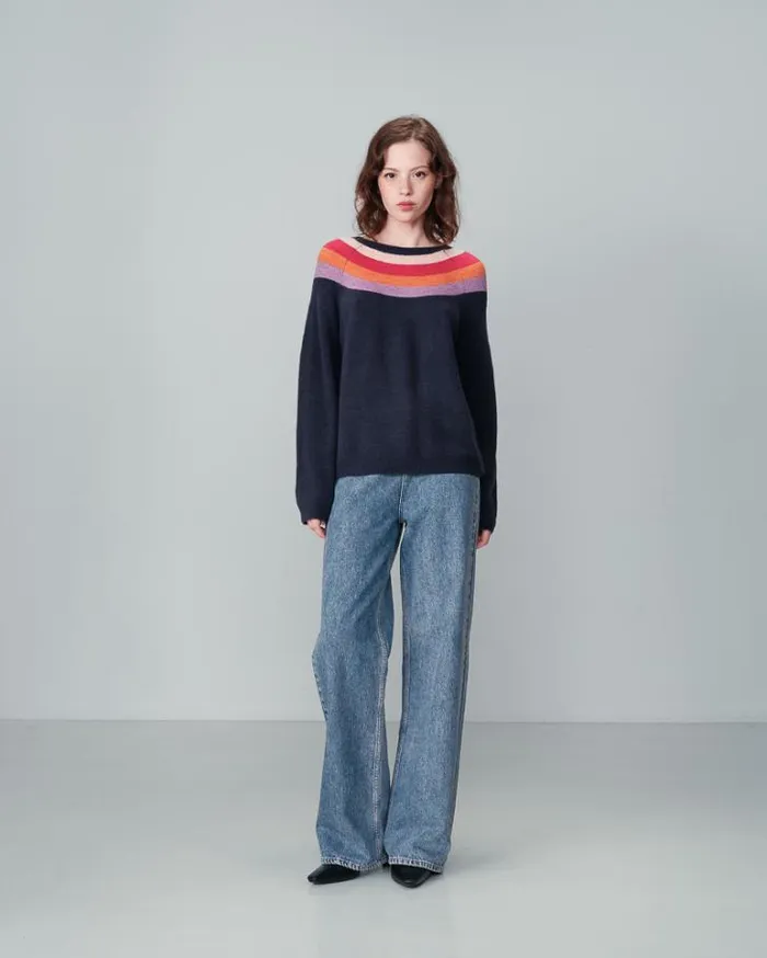 Grace and Mila Patterned Sweaters SWEATER MARINE NADY 8211 Shop