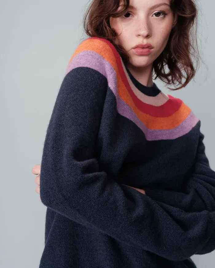 Grace and Mila Patterned Sweaters SWEATER MARINE NADY 8211 Shop