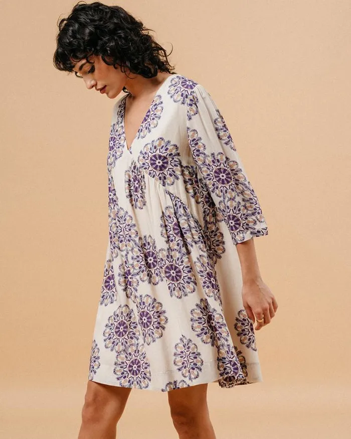 Grace and Mila Printed Dresses DRESS BEIGE MALIA 8211 Shop