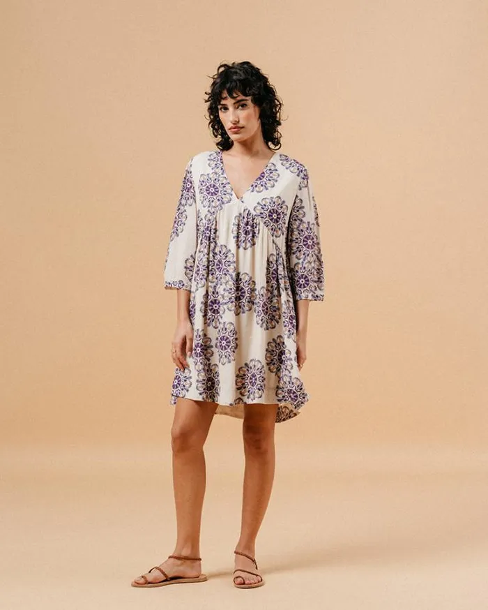 Grace and Mila Printed Dresses DRESS BEIGE MALIA 8211 Shop