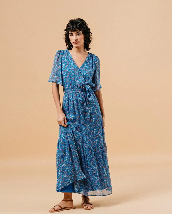 Grace and Mila Printed Dresses DRESS BLEU MARISSA 8211 Shop