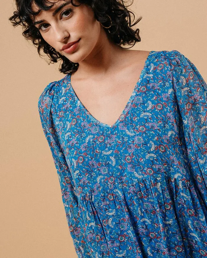 Grace and Mila Printed Dresses DRESS BLEU MARLISE 8211 Shop