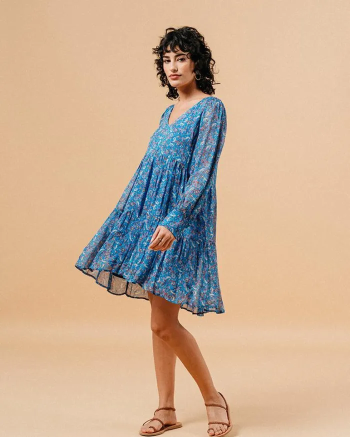 Grace and Mila Printed Dresses DRESS BLEU MARLISE 8211 Shop