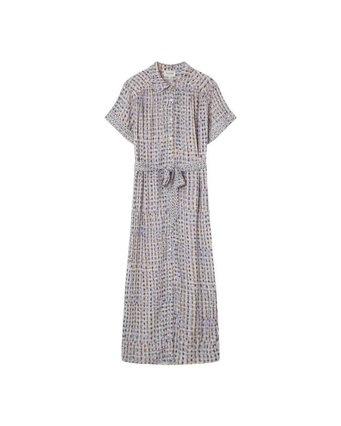 Grace and Mila Printed Dresses DRESS BLEU MAUVE 8211 Shop