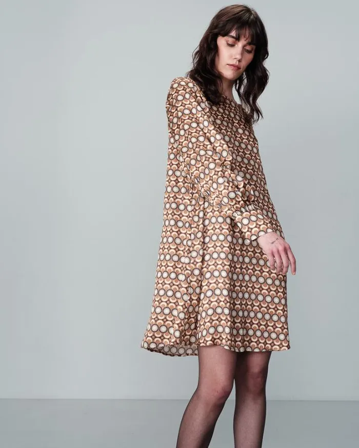 Grace and Mila Printed Dresses DRESS CAMEL NUIT 8211 Shop