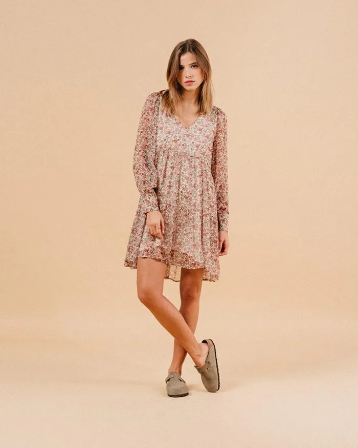 Grace and Mila Printed Dresses DRESS ECRU MARLISE 8211 Shop