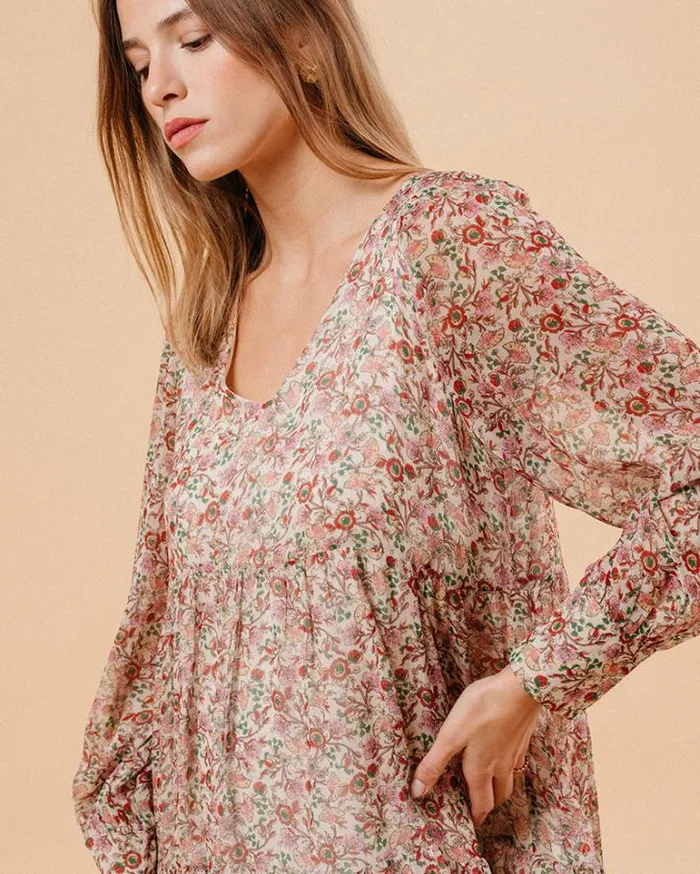 Grace and Mila Printed Dresses DRESS ECRU MARLISE 8211 Shop