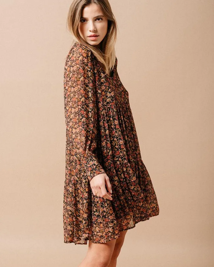 Grace and Mila Printed Dresses DRESS ECRU MARLISE 8211 Shop