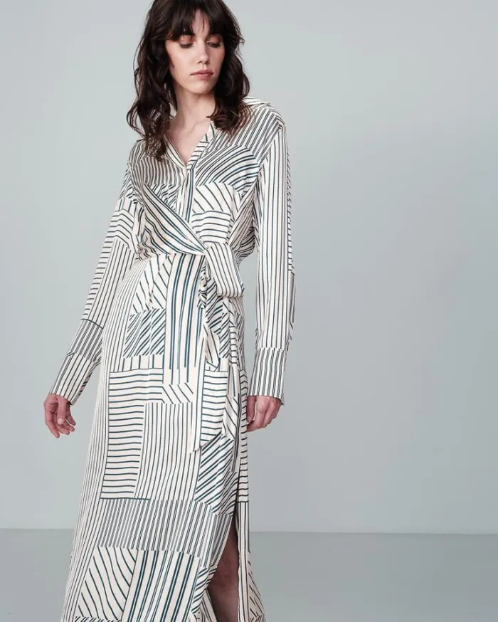 Grace and Mila Printed Dresses DRESS ECRU NICE 8211 Shop