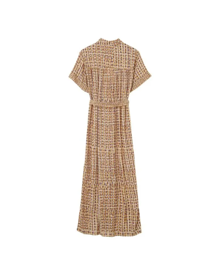 Grace and Mila Printed Dresses DRESS OCRE MAUVE 8211 Shop