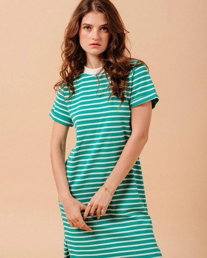 Grace and Mila Printed Dresses DRESS VERT MONTMARTRE 8211 Shop