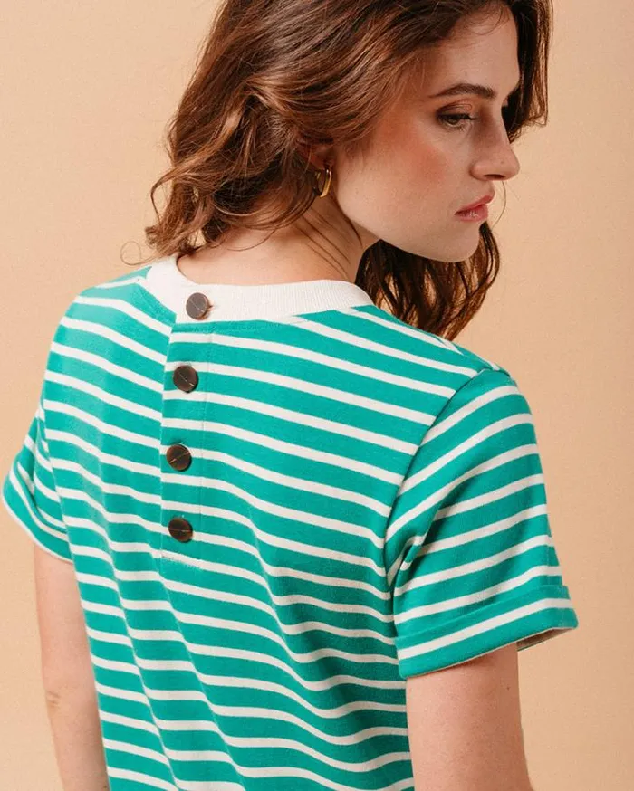 Grace and Mila Printed Dresses DRESS VERT MONTMARTRE 8211 Shop