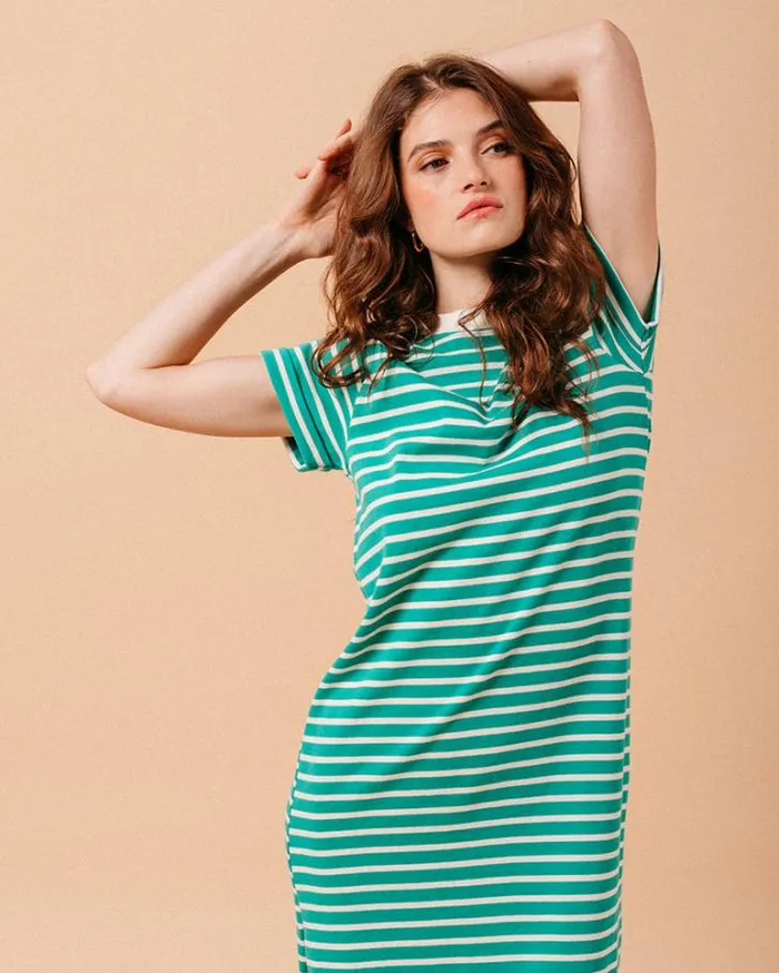 Grace and Mila Printed Dresses DRESS VERT MONTMARTRE 8211 Shop