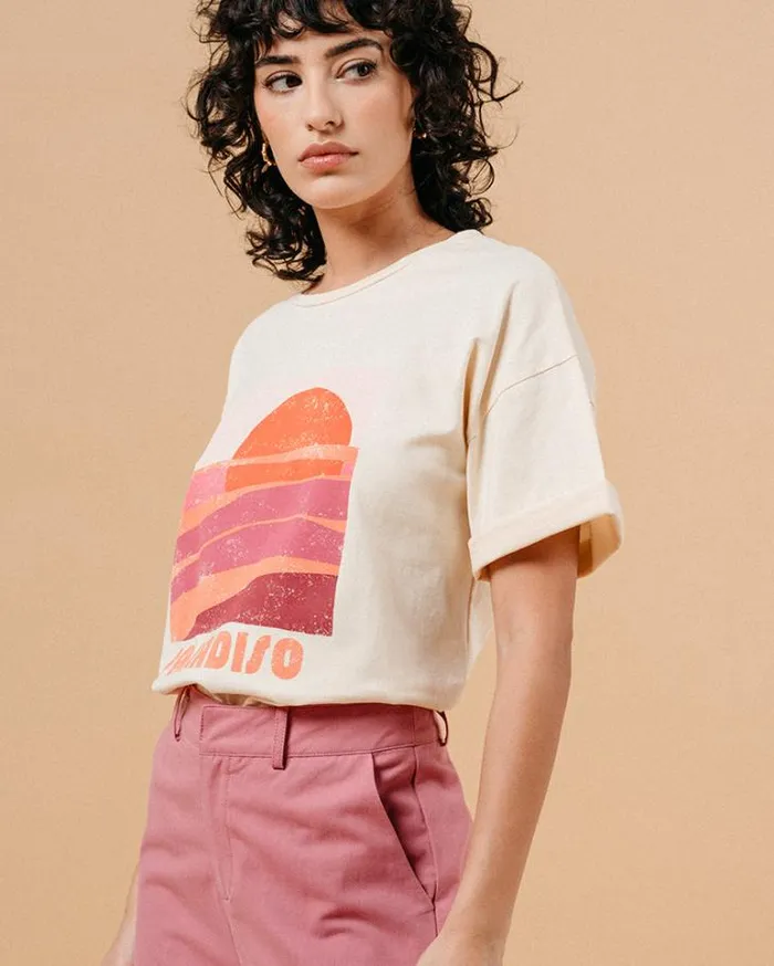 Grace and Mila Printed Tshirts TSHIRT BEIGE MENDOZA 8211 Shop