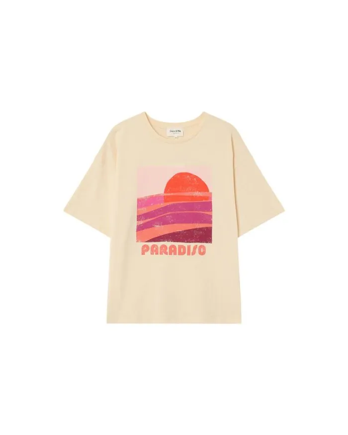Grace and Mila Printed Tshirts TSHIRT BEIGE MENDOZA 8211 Shop