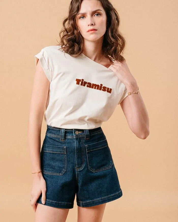 Grace and Mila Printed Tshirts TSHIRT BEIGE MURE 8211 Shop