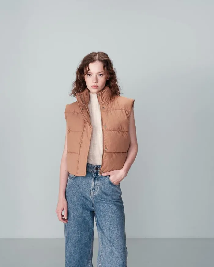 Grace and Mila Puffer Jackets WINTER JACKET CAMEL NYLON 8211 Shop