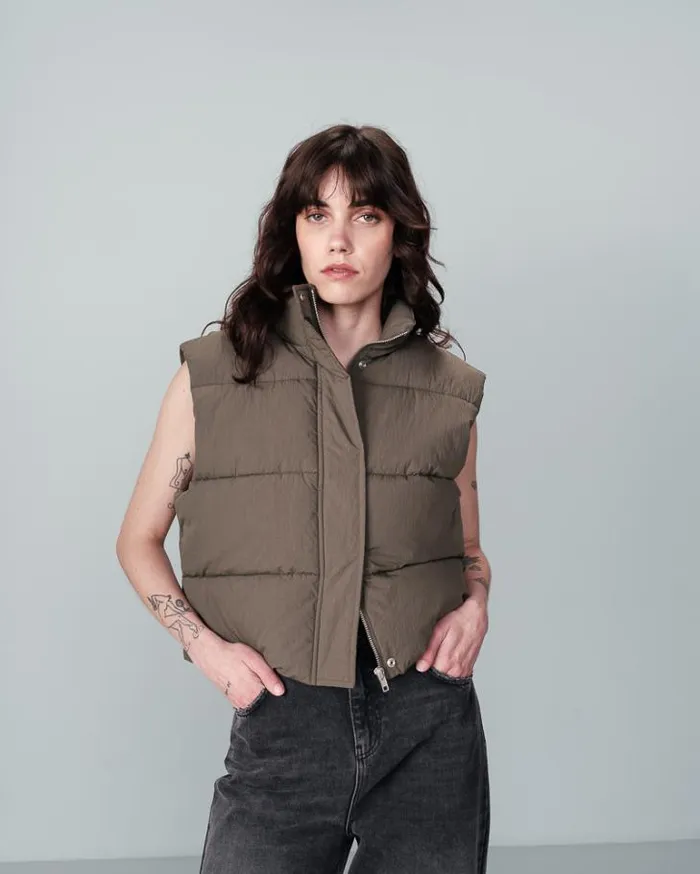 Grace and Mila Puffer Jackets WINTER JACKET KAKI NYLON 8211 Shop
