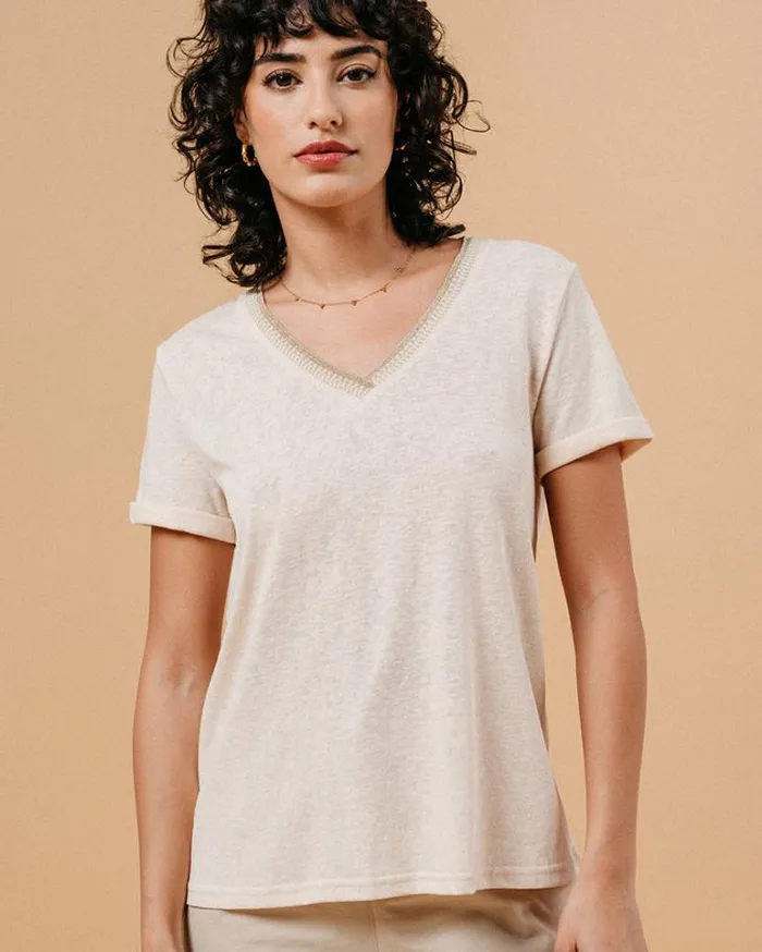Grace and Mila ShortSleeves Tshirts TSHIRT BEIGE MANUEL 8211 Shop