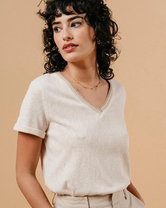 Grace and Mila ShortSleeves Tshirts TSHIRT BEIGE MANUEL 8211 Shop