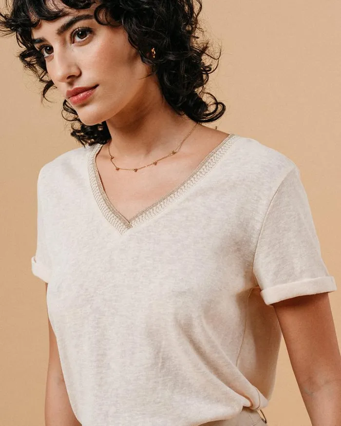 Grace and Mila ShortSleeves Tshirts TSHIRT BEIGE MANUEL 8211 Shop