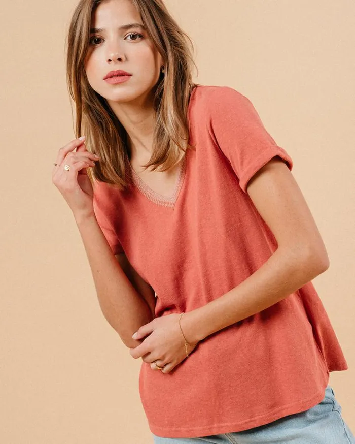 Grace and Mila ShortSleeves Tshirts TSHIRT ROSE MANUEL 8211 Shop