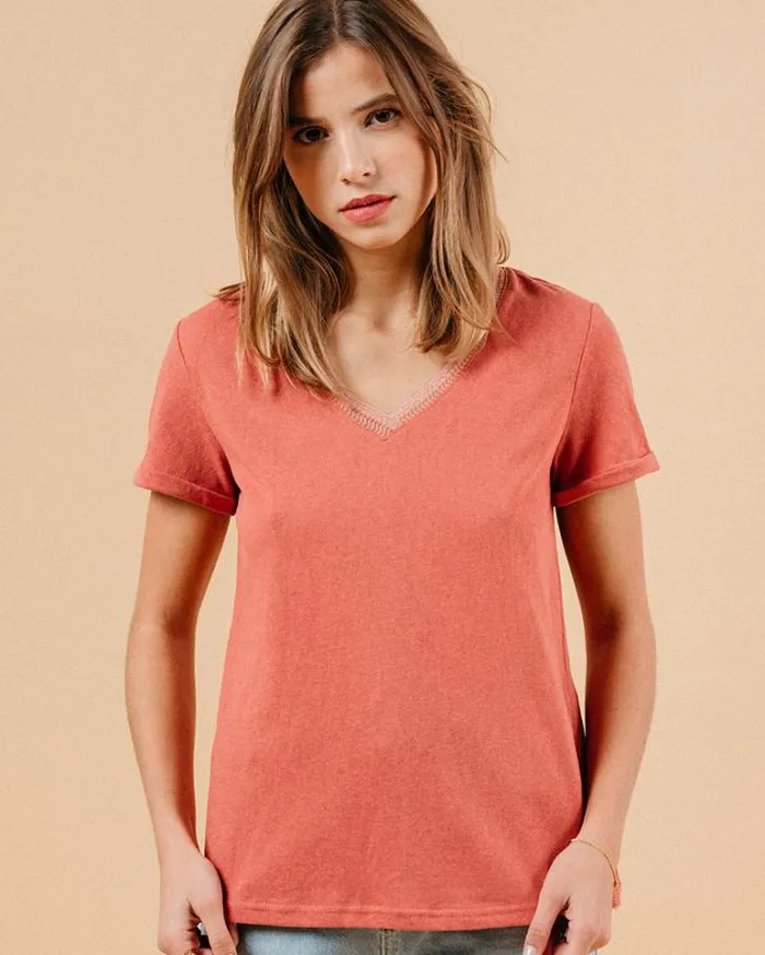 Grace and Mila ShortSleeves Tshirts TSHIRT ROSE MANUEL 8211 Shop