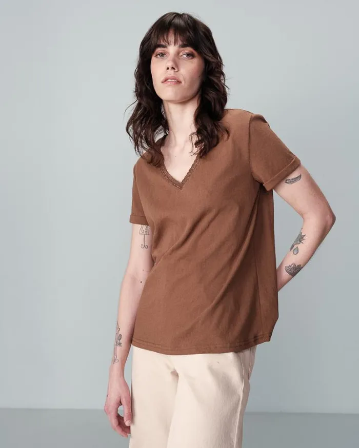 Grace and Mila ShortSleeves Tshirts TEESHIRT CHOCOLAT NOA 8211 Shop