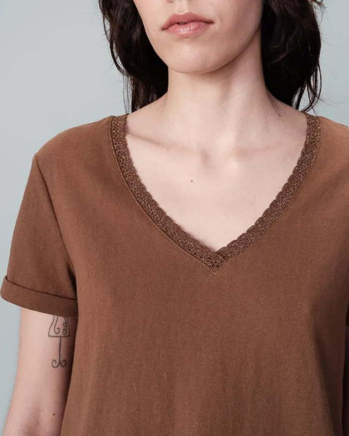 Grace and Mila ShortSleeves Tshirts TEESHIRT CHOCOLAT NOA 8211 Shop