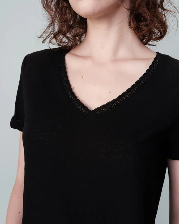 Grace and Mila ShortSleeves Tshirts TEESHIRT NOIR NOA 8211 Shop
