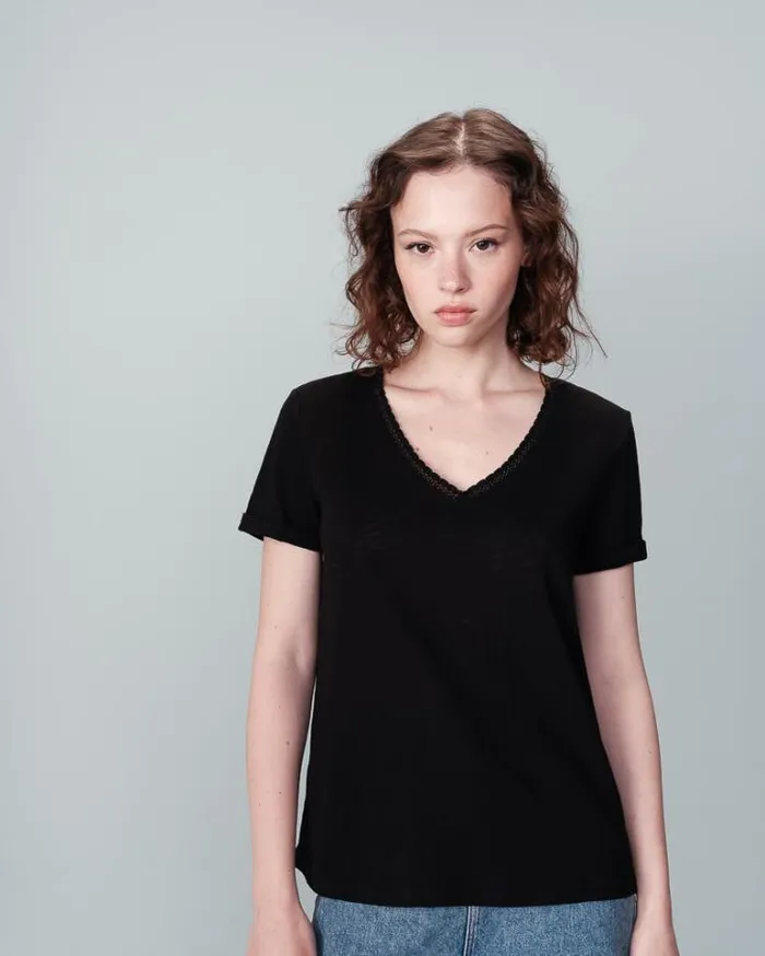 Grace and Mila ShortSleeves Tshirts TEESHIRT NOIR NOA 8211 Shop