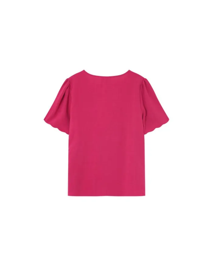 Grace and Mila ShortSleeves Tshirts WOVEN TOP PIVOINE MAGIQUE 8211 Shop