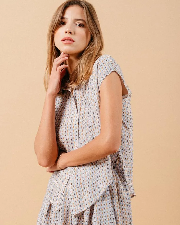 Grace and Mila Shortsleeves Shirts SHIRT BLEU MATRIOCHKA 8211 Shop
