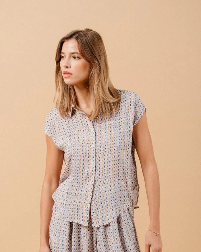 Grace and Mila Shortsleeves Shirts SHIRT BLEU MATRIOCHKA 8211 Shop