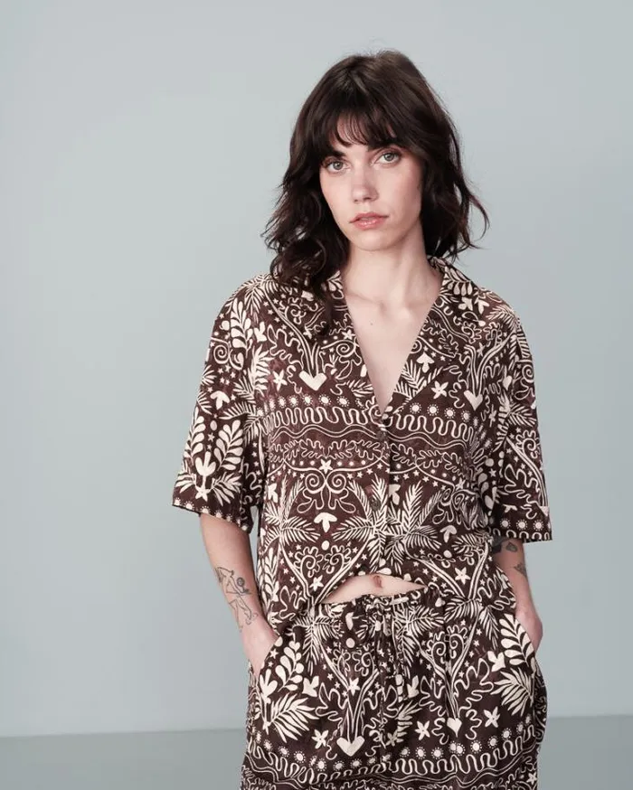 Grace and Mila Shortsleeves Shirts SHIRT CHOCOLAT NELITA 8211 Shop