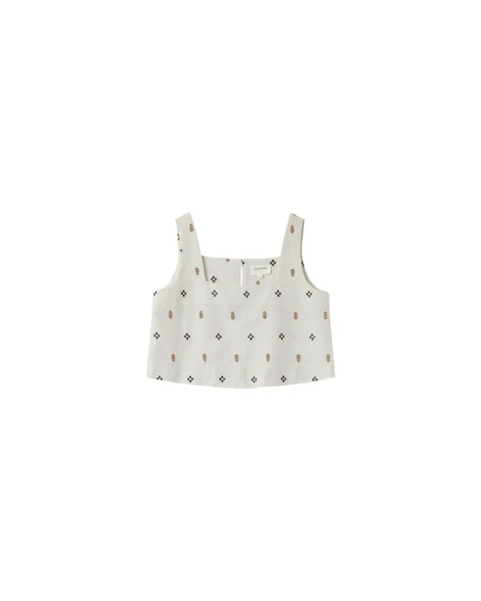 Grace and Mila Tank Tops WOVEN TOP CAMEL MIA 8211 Shop