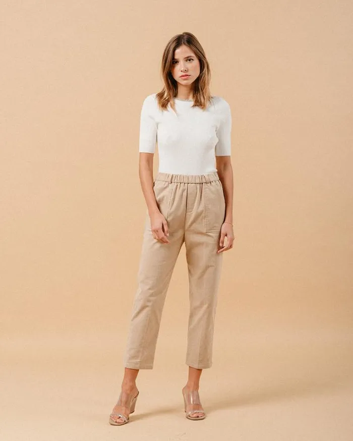 Grace and Mila Velvet Trousers TROUSERS BEIGE MANDALA 8211 Shop