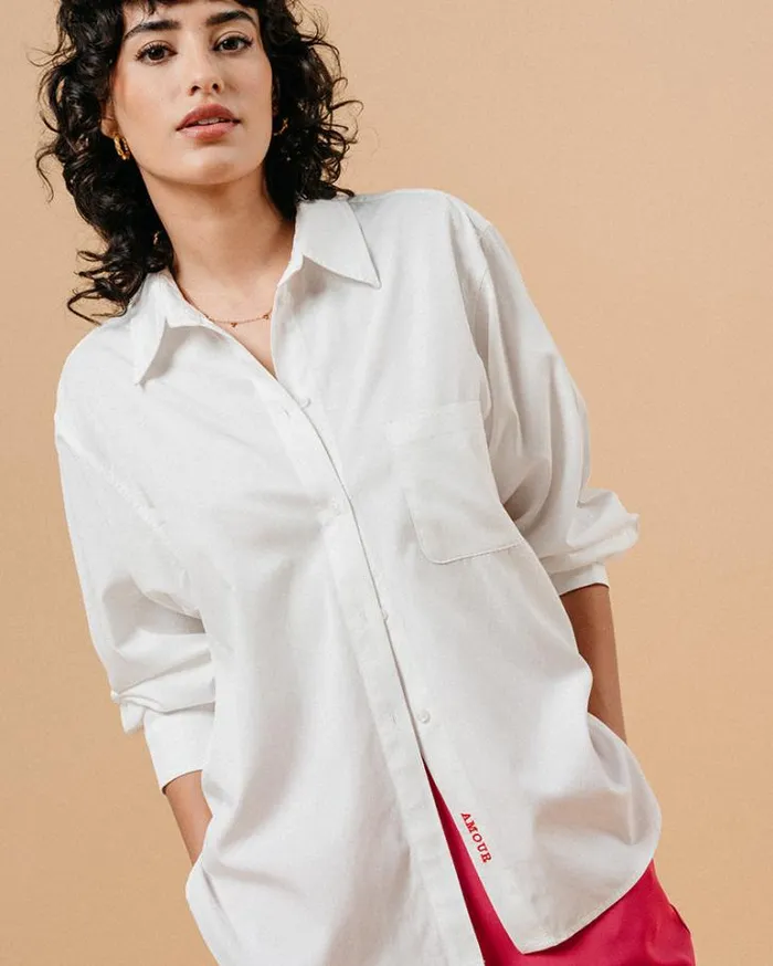 Grace and Mila White Shirts SHIRT ECRU MAUPASSANT 8211 Shop