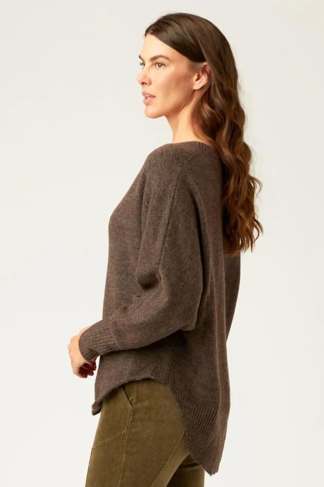 Gretchen VNeck Cocoa Heather Clothing XCVI Sweaters